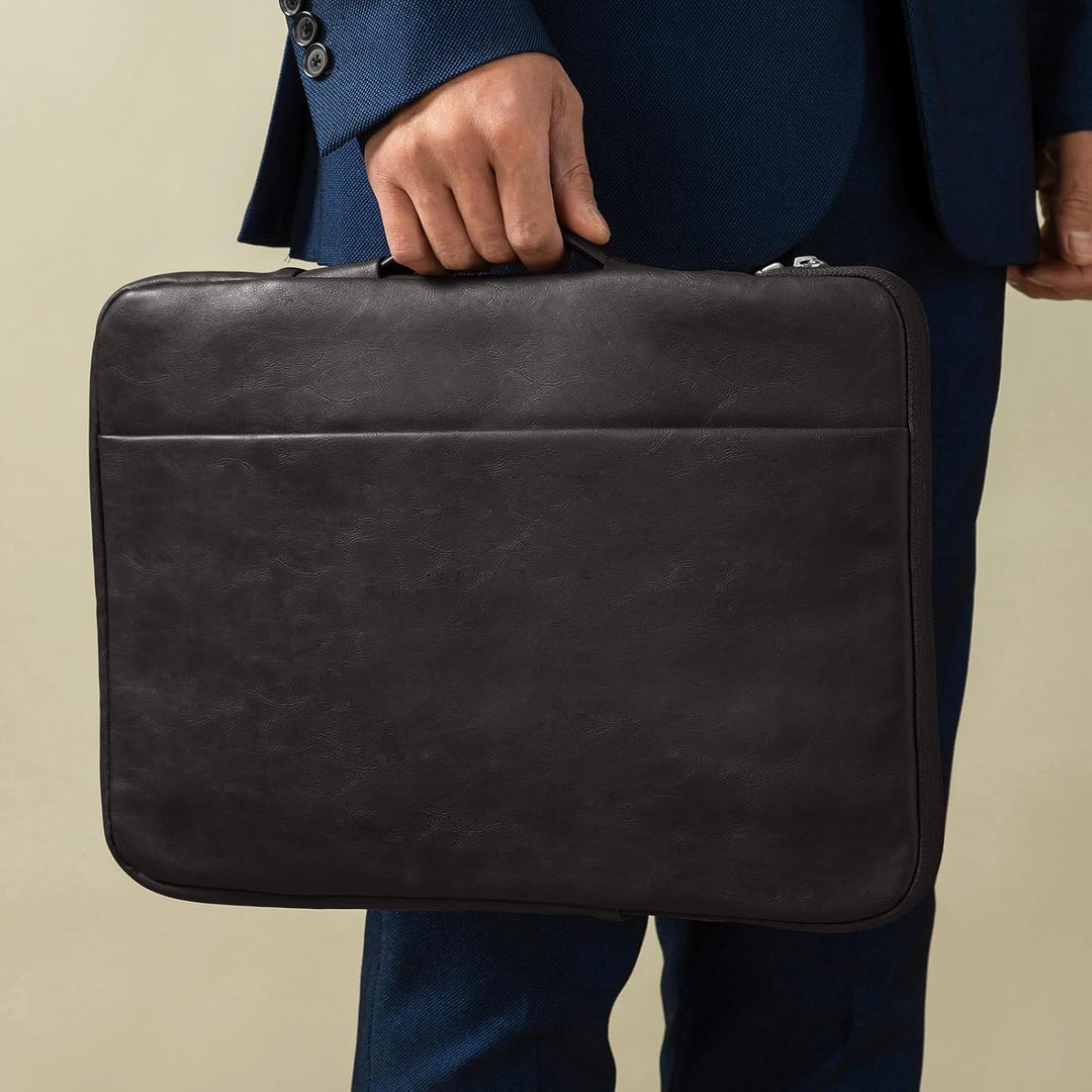 Lopoleis® Laptoptasche, Arbeitstasche Herren und Damen PU Leder, Laptop hülle Business Handtasche Tr