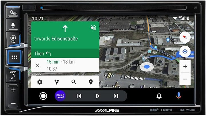 ALPINE INE-W611D Multimedia Autoradio, Farbe: schwarz, 2 DIN