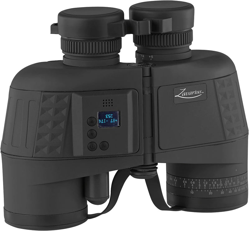 Zavarius Kompass: Wasserdichtes Marine-Fernglas 7x50 mit OLED-Display, 91% Transmission (Fernglas mi