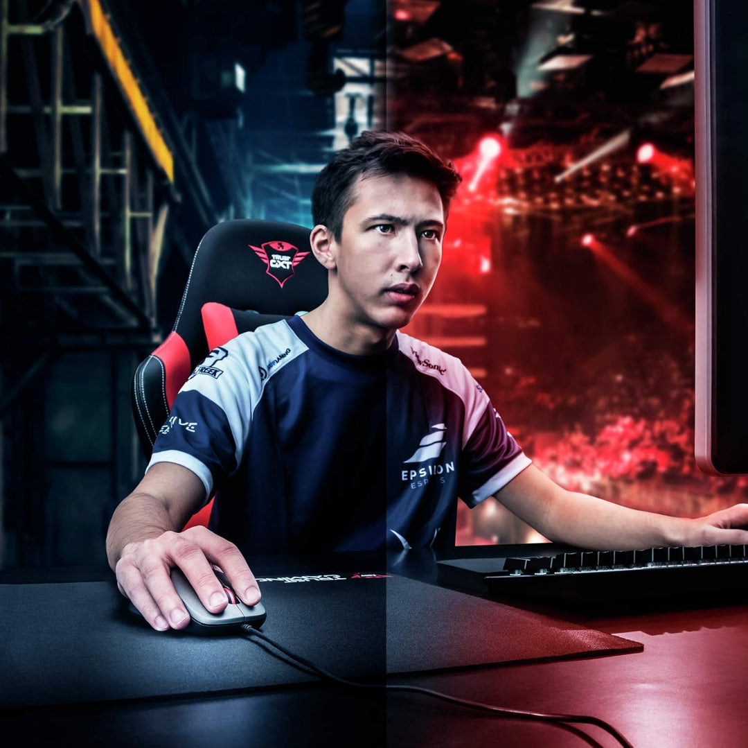 Trust Gaming GXT 180 Kusan Esports Gaming Maus (100-5000 DPI, 6 programmierbaren Tasten, USB, Co-dev