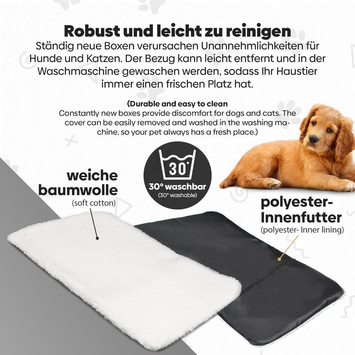 DEFACTO Hundebox faltbar für Auto &amp; Reisen | Hundetransportbox &amp; Hundetasche für Hunde, Katzen &amp; Hau