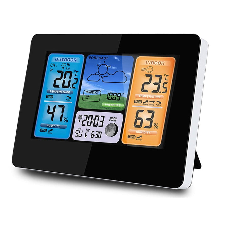 BERDSEN Wetterstation mit Display BD-902 Aussen- und Innentemperaturmessung Snooze-Alarmfunktionen B