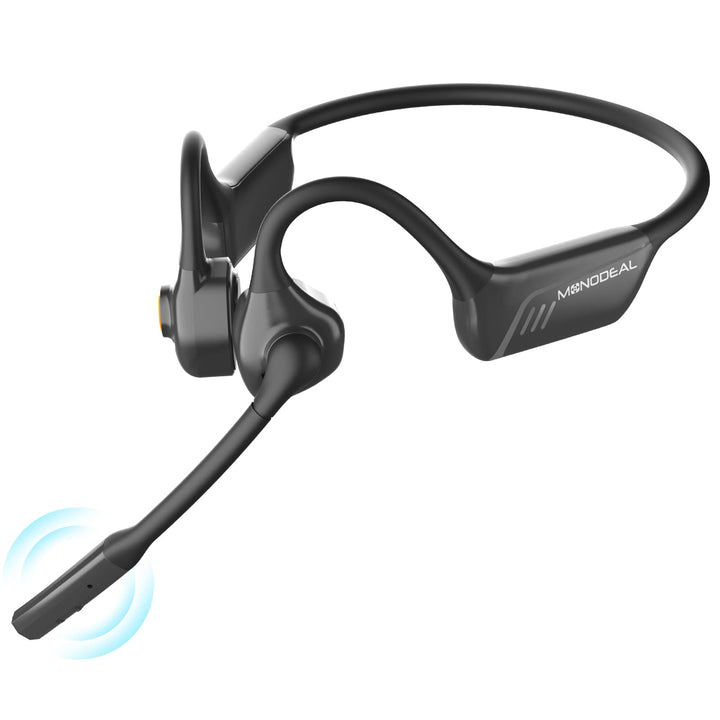MONODEAL Bluetooth Headset mit Mikrofon, Open-Ear Headset Bluetooth 5.1 mit Multipoint-Verbindung, W