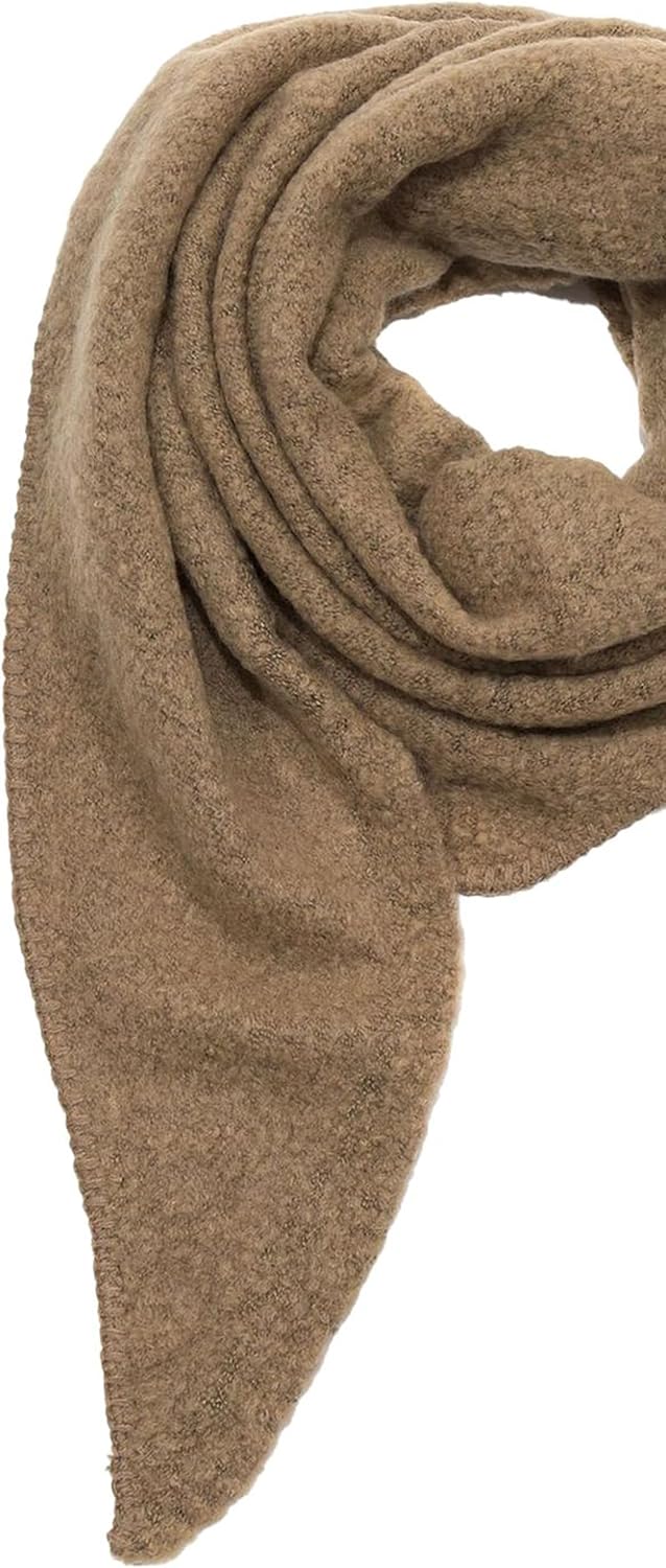 Faera XXL Dreieckstuch Bouclé elastisch weiches Cozy Material Einheitsgrösse Beige, Einheitsgrösse B