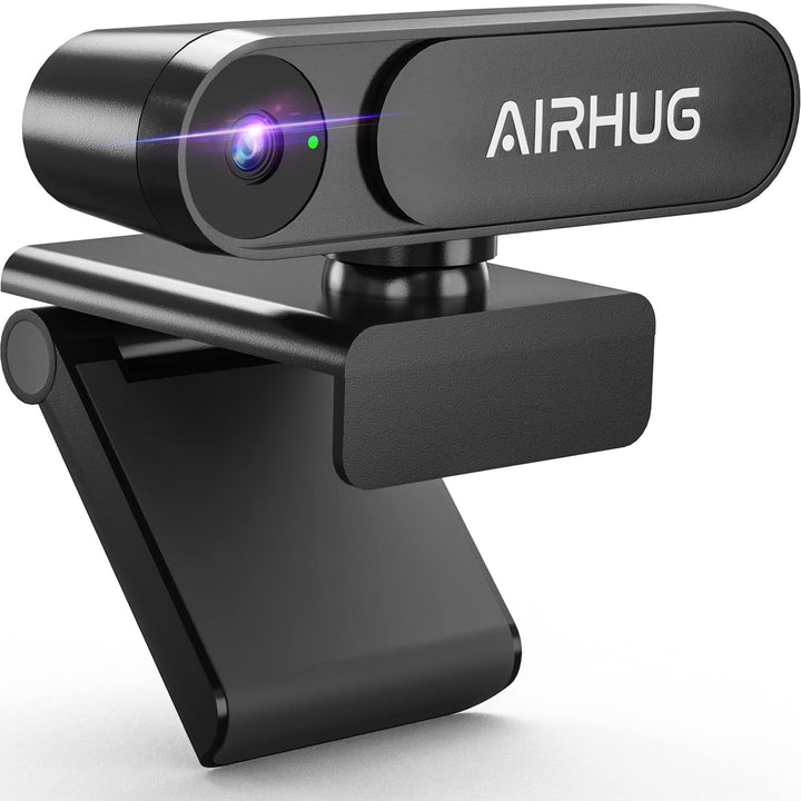 Ohne Mikrofon HD-Webcam, 2K QHD/FHD 1080p mit Sichtschutzschild, drehbare 360°Computerkamera, Plug&P