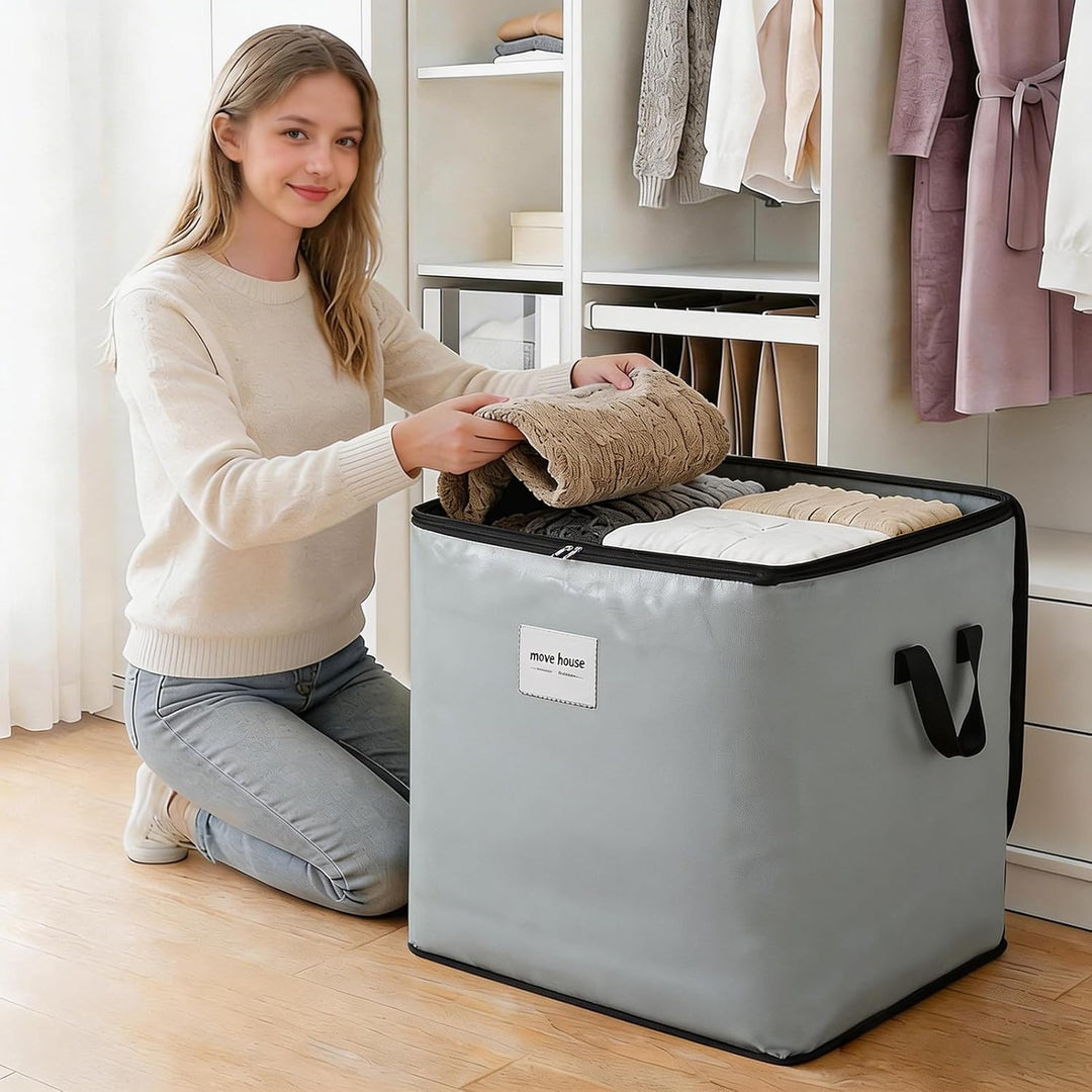 Umzugstasche, grau, 115 l, wasserdichte Packtasche zur Aufbewahrung, Alternative zu Umzugskartons, C