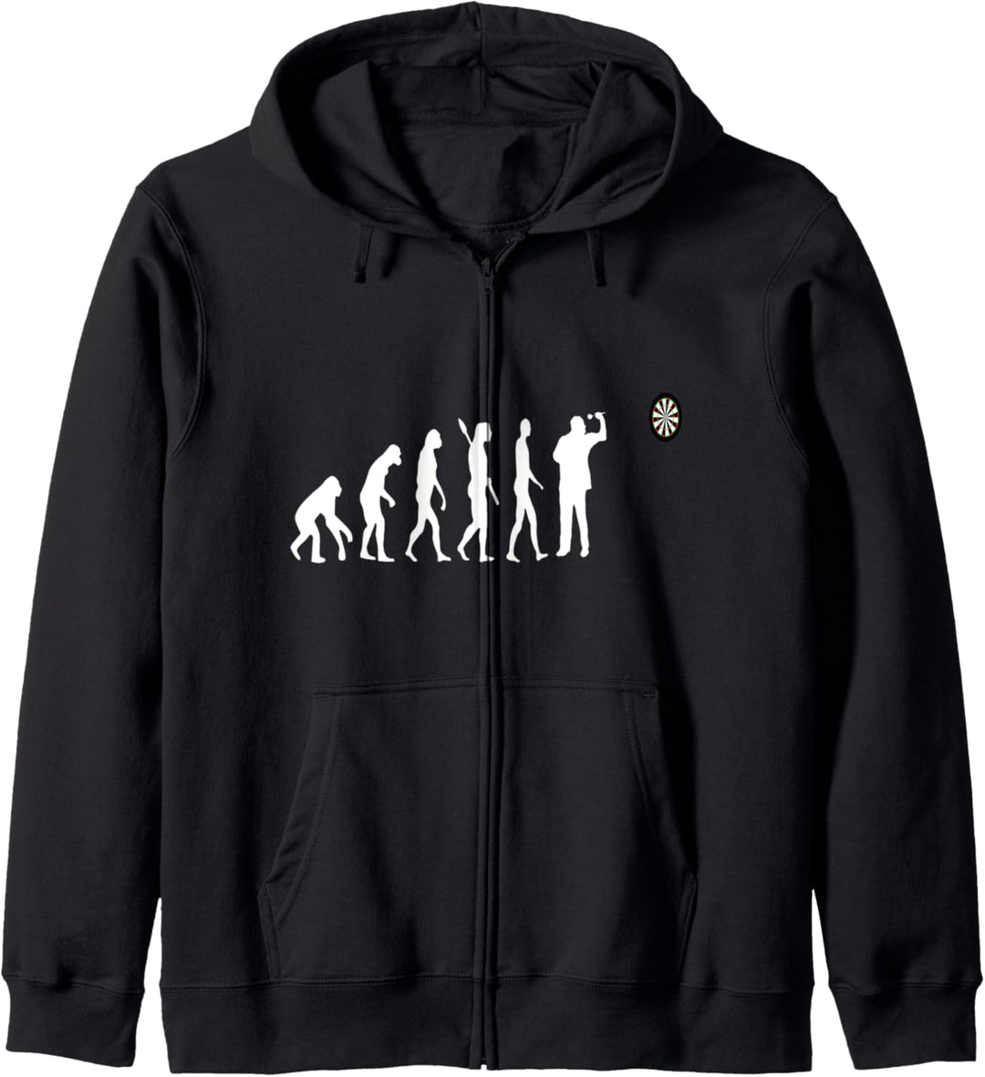 Darts Evoltion Dartscheibe Dartspieler Entwicklung Kapuzenjacke