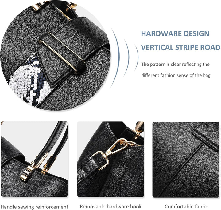 NICOLE & DORIS Frauen Tasche Designer Damen Handtasche Stilvolle Schultertasche Henkeltasche Mittelg