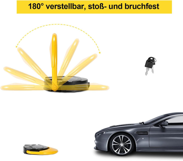 1X Parkplatzsperre mit Fernbedienung, Schlüssel, Elektronische Parkplatzsperren, Antikollision 180°,