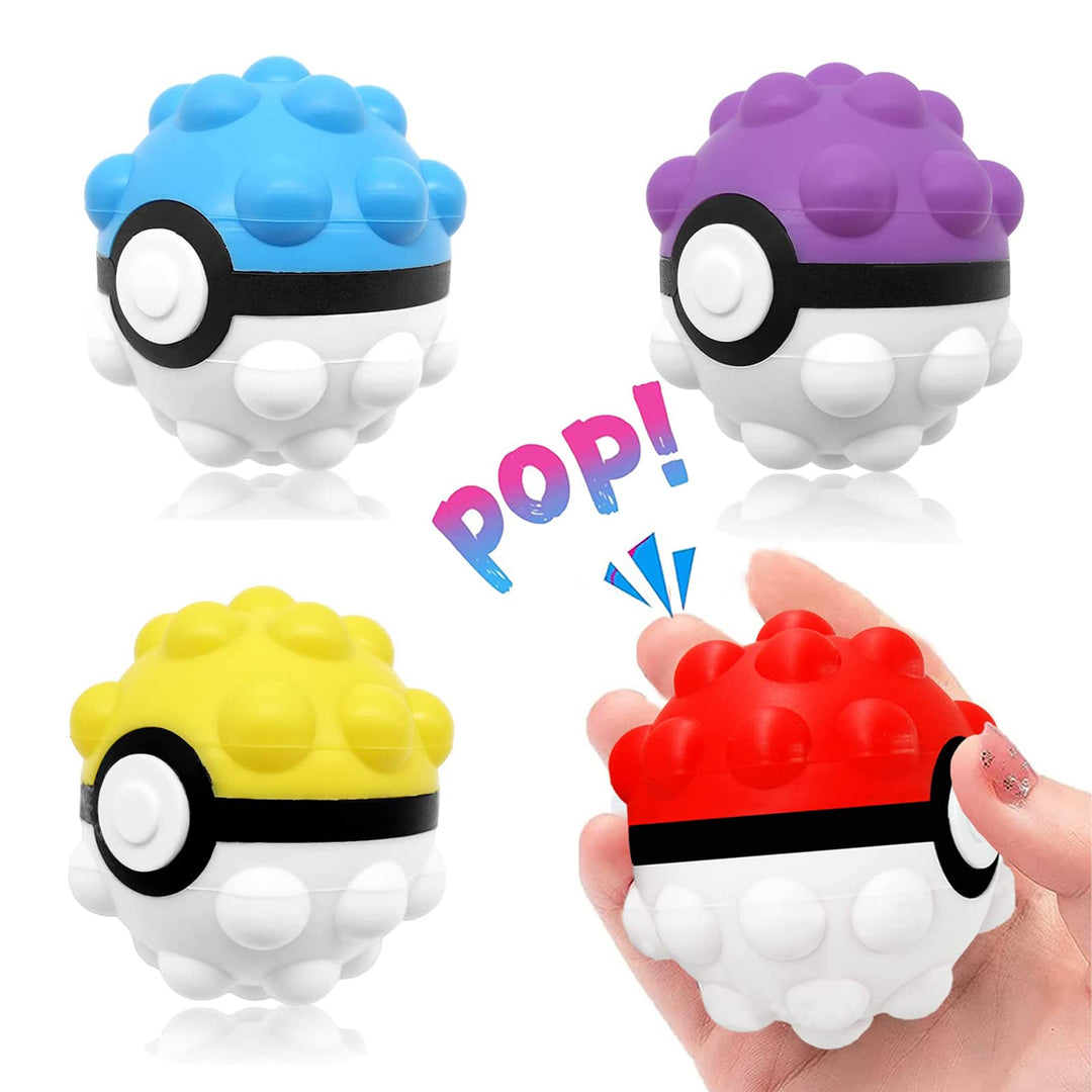 4 STK Pop Fidget It Ball Stressball, Bubble Quetschball für Erwachsene | Popit Ball, Antistressball
