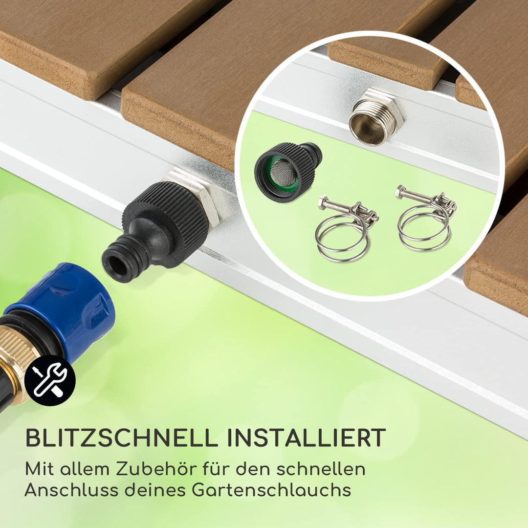 blumfeldt Sumatra Breeze SQ Gartendusche Aussendusche Bodendusche Saunadusche,70 x 55 cm,Fontänenhöh
