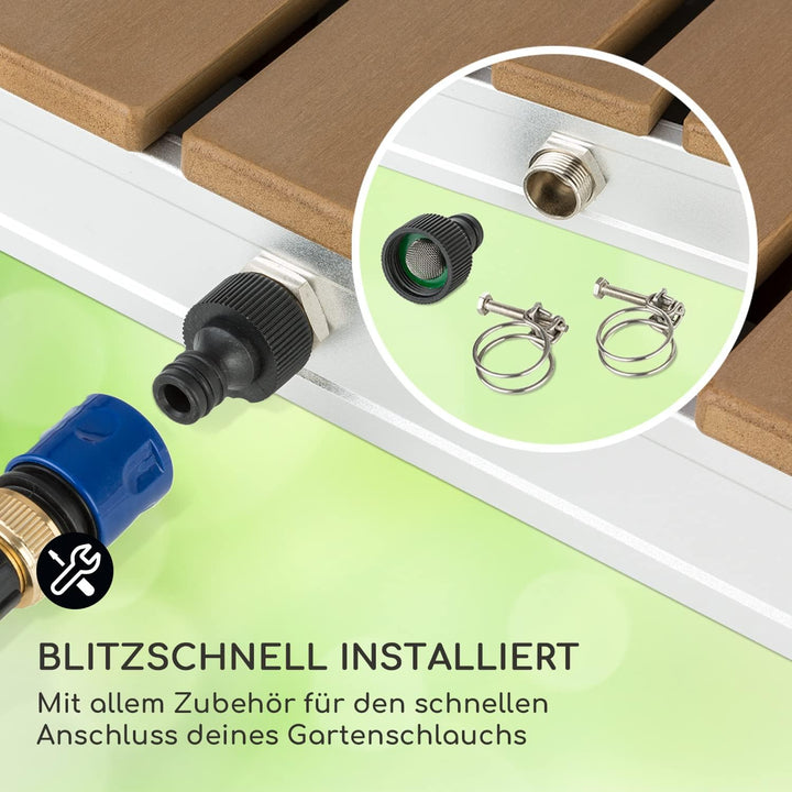 blumfeldt Sumatra Breeze SQ Gartendusche Aussendusche Bodendusche Saunadusche,70 x 55 cm,Fontänenhöh