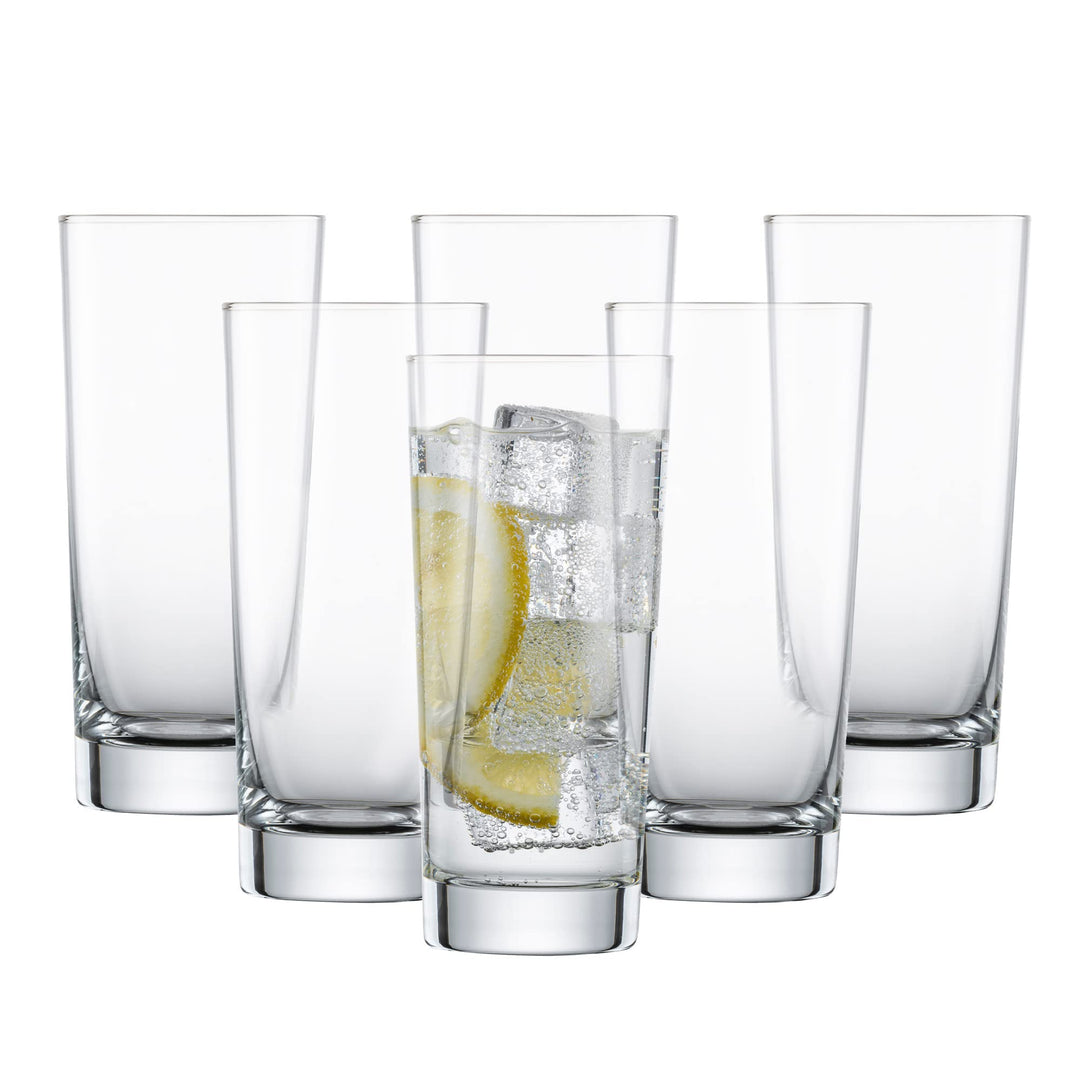 SCHOTT ZWIESEL Longdrinkglas Basic Bar Selection (6er-Set), geradliniges Trinkglas für Longdrinks, s
