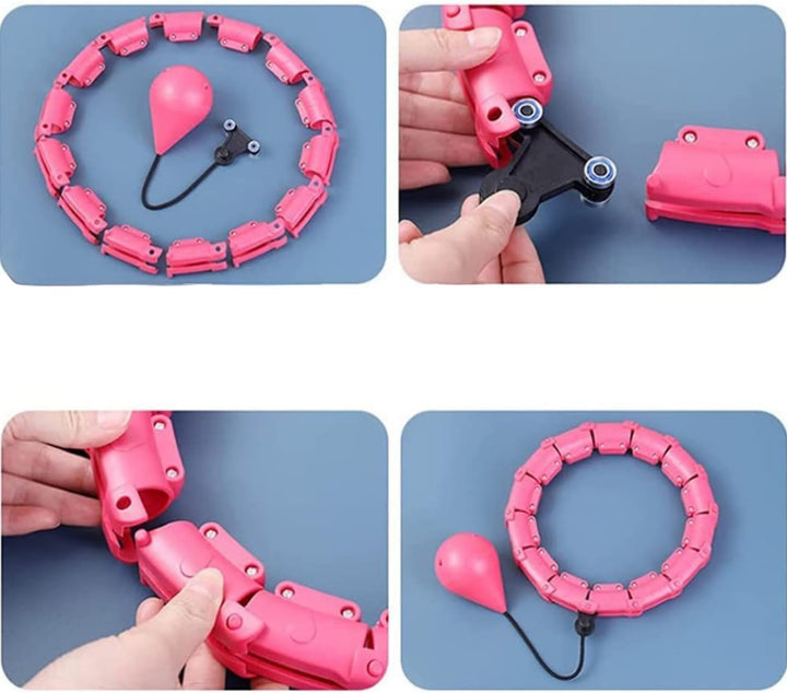 ZOLTA Smart Hula Hoop Reifen für Erwachsene mit Gewichtsball und Noppen - Hula Hoop Reifen mit 24 ve