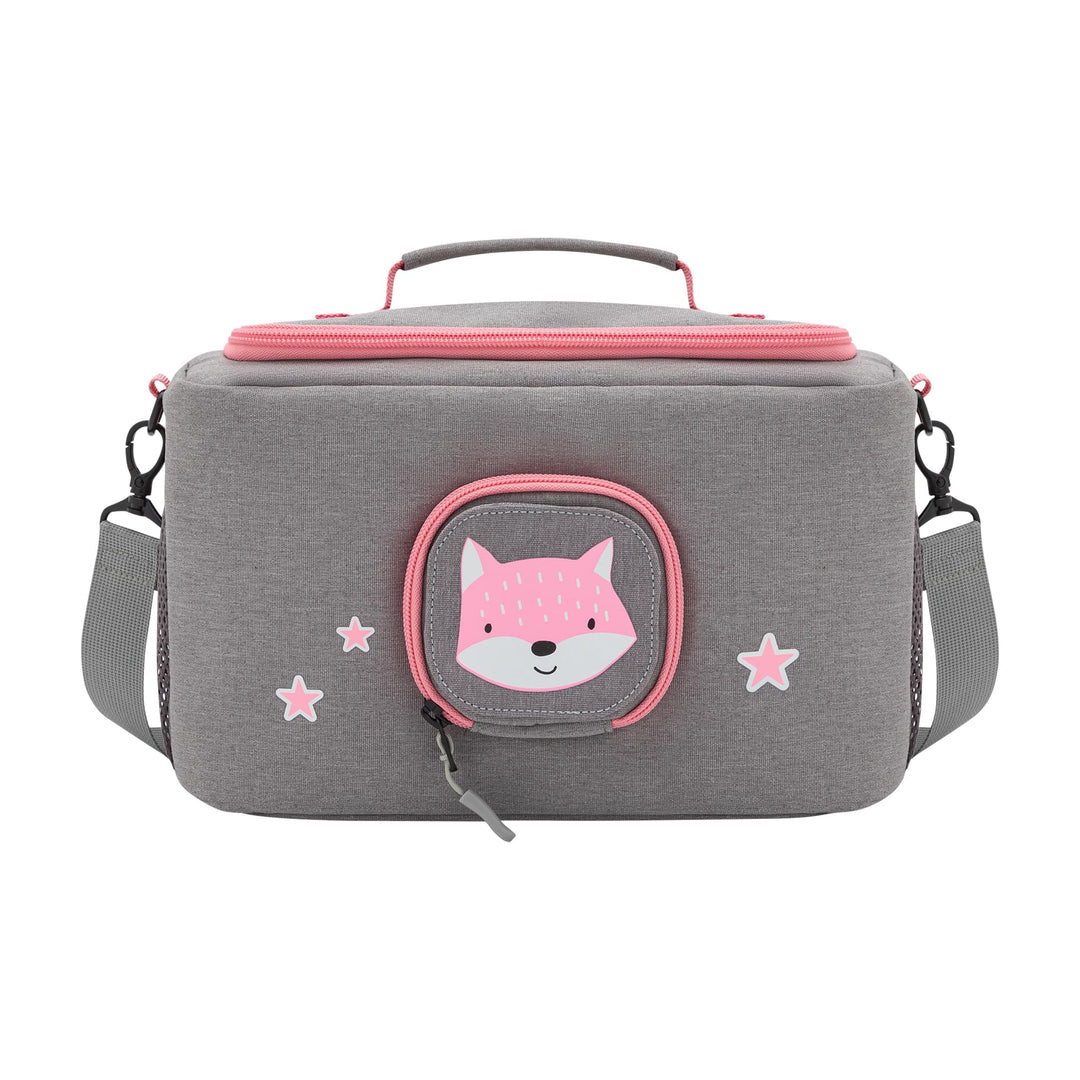 JP Journey Tasche für Toniebox - BoxBag für Figuren, Box und Zubehör auf Reisen und im Auto (Grau-Ro