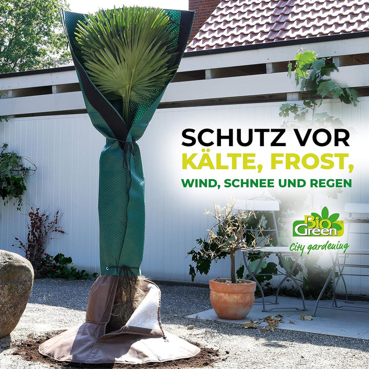 Bio Green Stammschutz für Palmen und Bäume | schützt vor Wind, Regen, Feuchtigkeit, Schnee und Frost