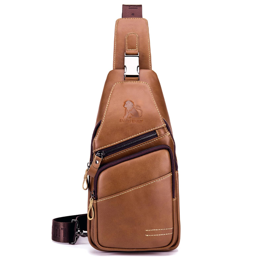 pundarika Leder Brust Tasche Männer Leder Umhängetasche Business Freizeit Crossbody Tasche Reise Arb