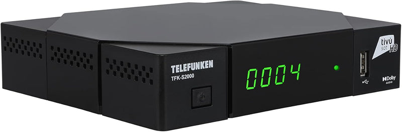 MK-Digital Telefunken TKF-S2000 Full HD DVB-S2 Sat Receiver mit aktiver Tivusat HD Karte