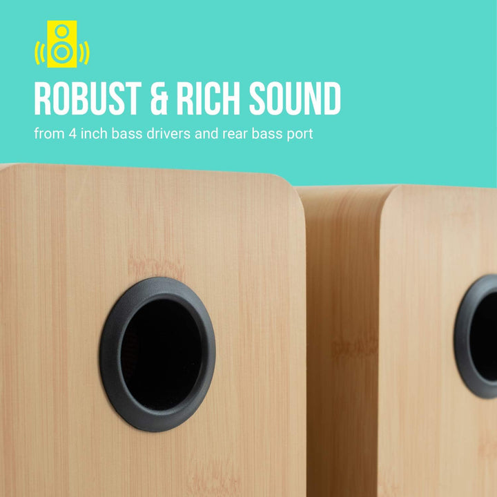 Jam Bluetooth Bookshelf Speakers - Kompaktes, netzbetriebenes Doppellautsprechersystem, Aux-in-Funkt