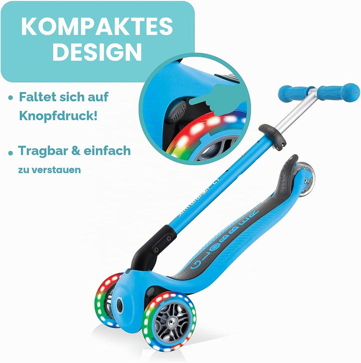 Globber Primo Faltbare Lichter – Himmelblau