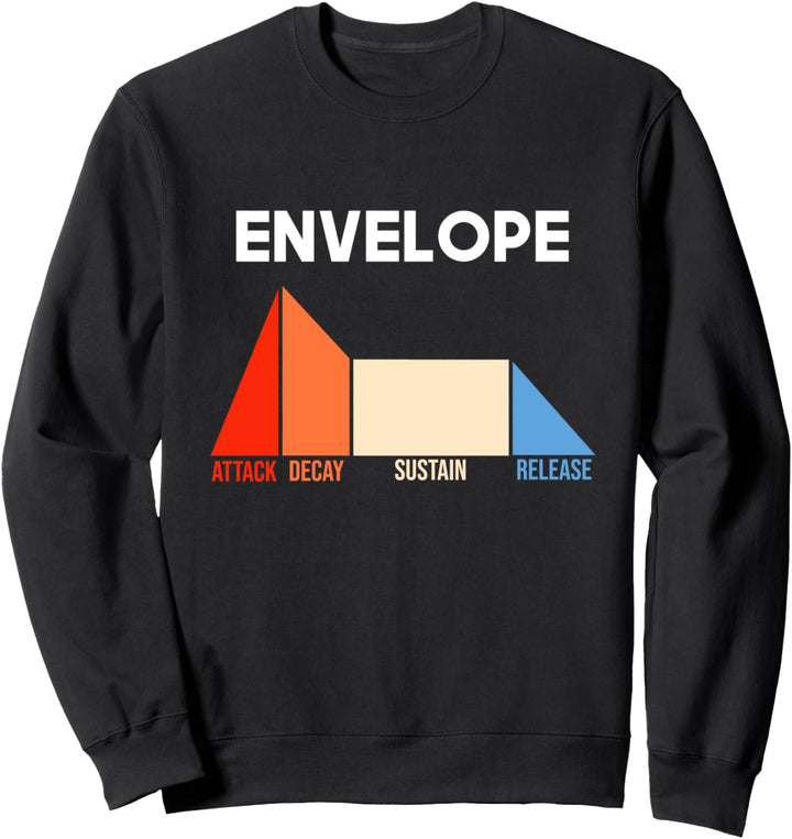 Envelope Synthesizer Decay Techno Sweatshirt