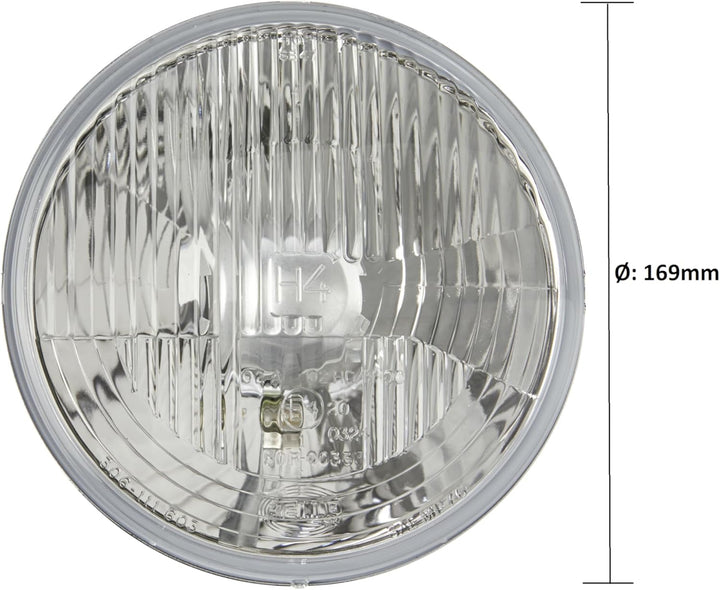HELLA - Halogen-Scheinwerfereinsatz, Hauptscheinwerfer - 12V - Referenzzahl: 20 - Einbau - gewölbte