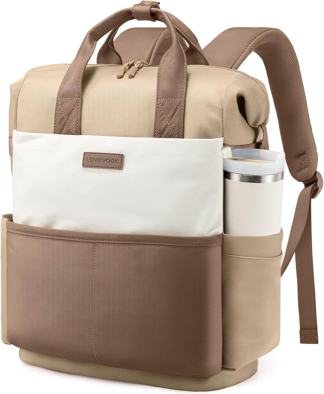 LOVEVOOK Rucksack Damen Laptop Rucksäcke mit Laptopfach 15.6 Zoll Schulrucksack Schultasche Backpack