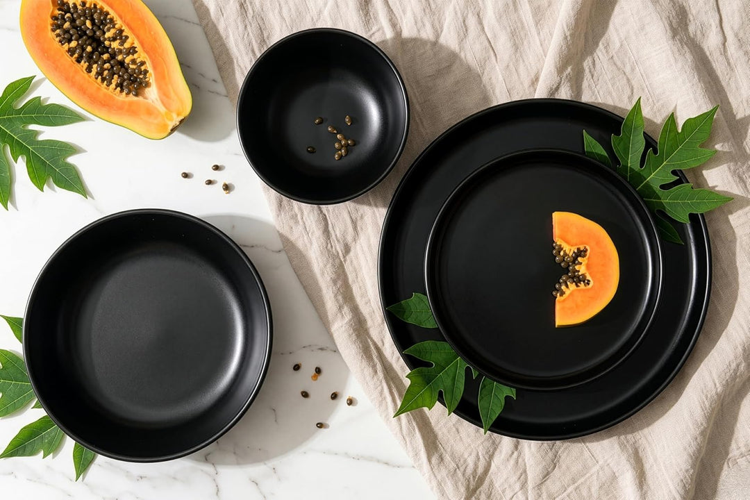 Konsimo. Elegant Suppenteller Set 6er - Schale aus Keramik - Pastateller und Tiefteller für 6 Person