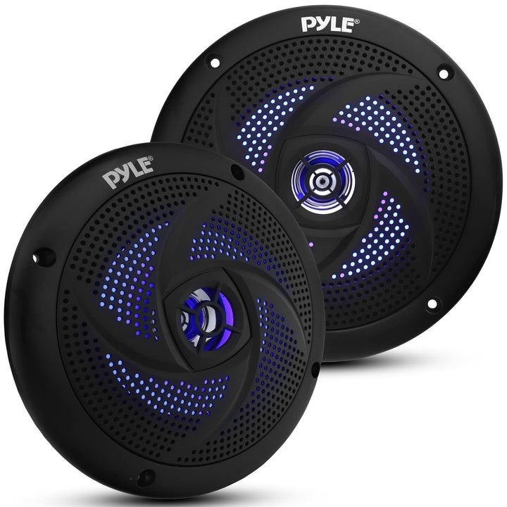 Pyle Marine PLMRS63BL Lautsprecher, wasserdicht, 16,5 cm, flaches Design, Wakeboard-Turm, wetterfest