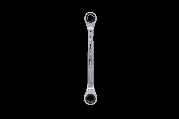 KS Tools 503.4503 GEARplus Doppel-Ratschenringschlüssel, 10x11mm, 10x11mm