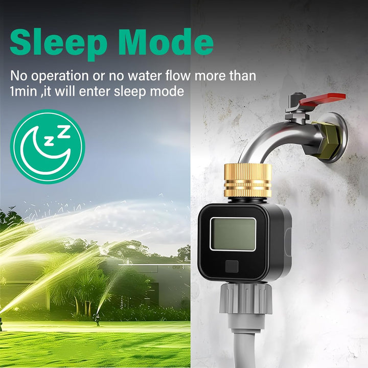 diymore Wasserzähler, Wasserzähler Geeicht 3/4 Zoll, 4 Modi zur Kontrolle des Wasserverbrauchs, mit