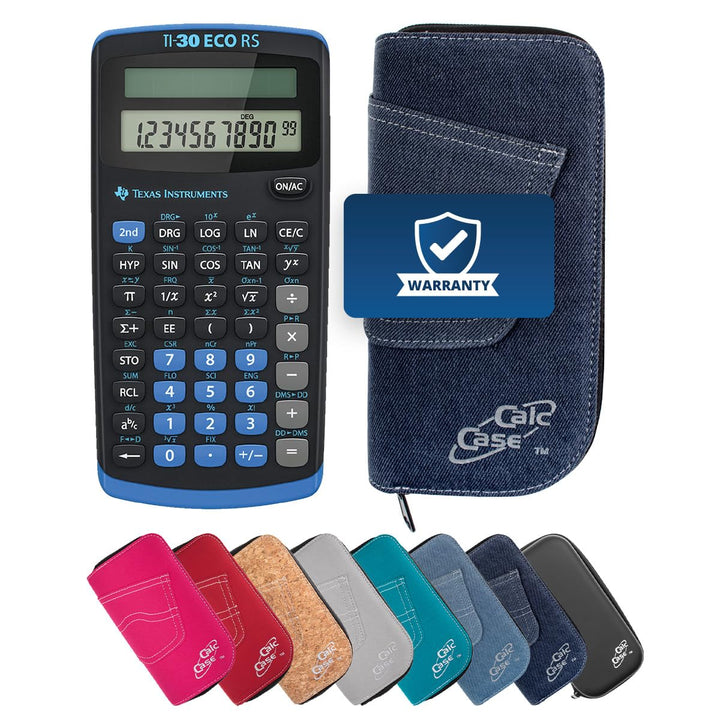 TI-30 ECO RS Schulrechner mit Schutztasche (Dunkelblau), Dunkelblau
