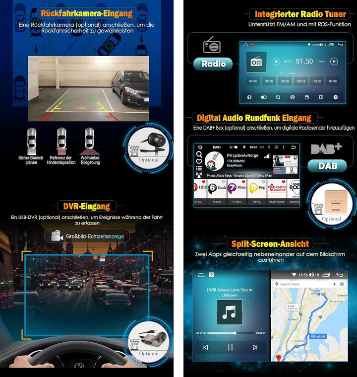 Erisin 9 Zoll Android 11 Wireless CarPlay Autoradio mit Navi GPS für Mercedes Benz W164 X164 GL/ML-K