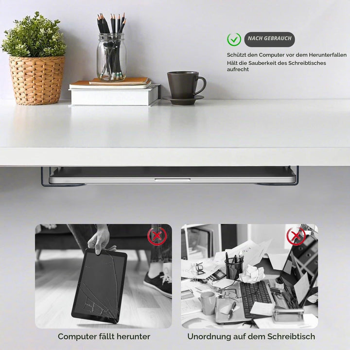 Laptop Untertisch Halterung, Laptop Halterung Unter Schreibtisch, Multifunktionale Unter-Tisch-Halte