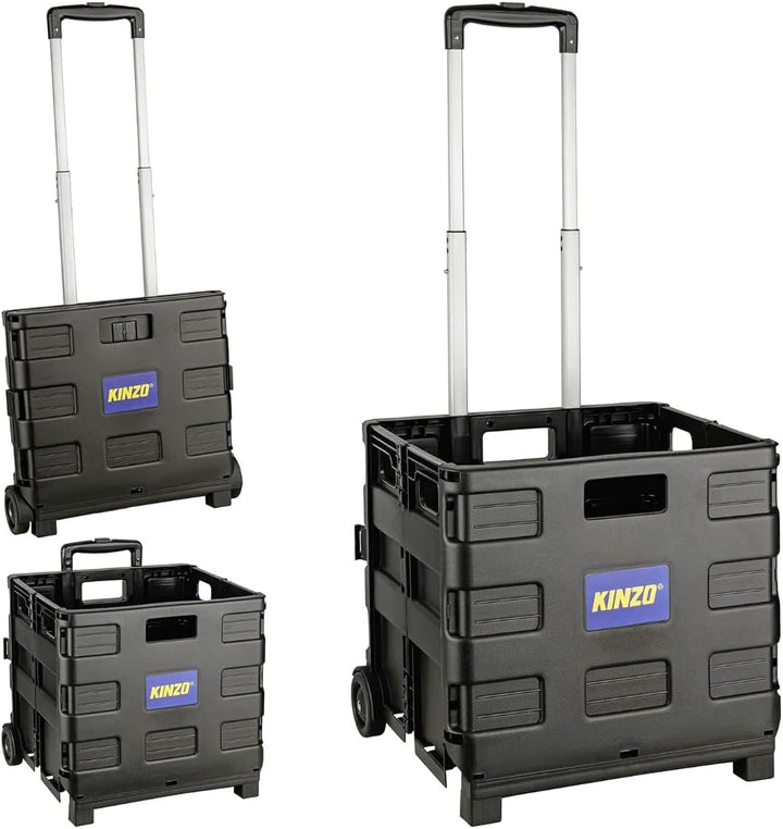 Kinzo Transporttrolley Faltbar 25kg Transportgewicht Klappbare Einkaufskiste Putzwagen fahrbare Tran