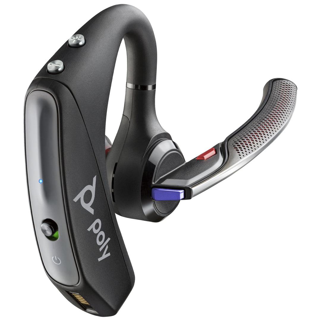 Plantronics – Voyager 5200 Office (Poly) Wireless Bluetooth-Headset, Active Noise-Cancelling, WindSm