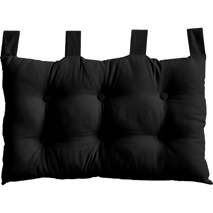 Enjoy Home Kopfteil Stoff 70 x 9 x 45 cm, schwarz, 9 X 45 CM, Schwarz