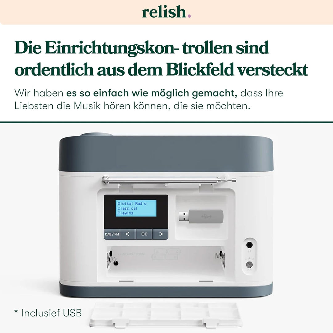 Relish Demenz und Alzheimers Tragbarer DAB Radio und Musik-Player