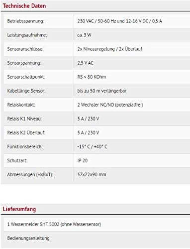 Schabus SHT 5002 300749 Niveauregler Fuellen, Leeren, (L x B x H) 57 x 72 x 90 mm, (L x B x H) 57 x