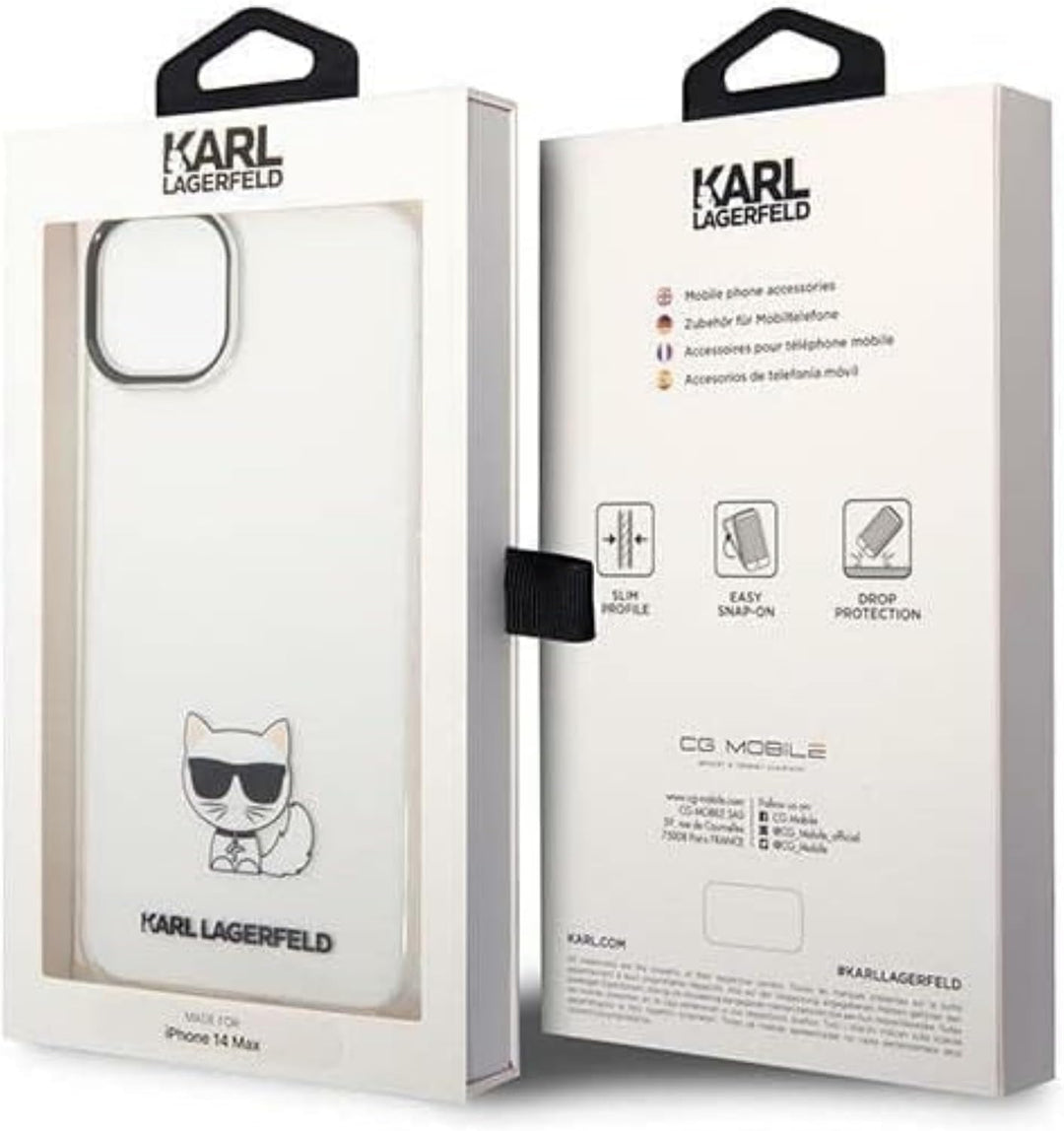 KARL LAGERFELD KLHCP14MCTTR hülle für iPhone 14 Plus 6,7" hardcase transparent Choupette Body