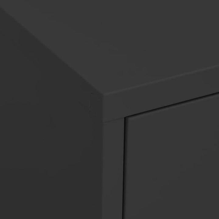 Aufbewahrungsschrank aus Metall mit 2 Schubladen, Aktenschrank mit 2 Türen und Regalen, 80x35x102cm