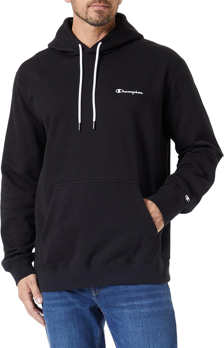 Champion Herren American Classics Small Script Logo Kapuzenpullover M Schwarz, M Schwarz