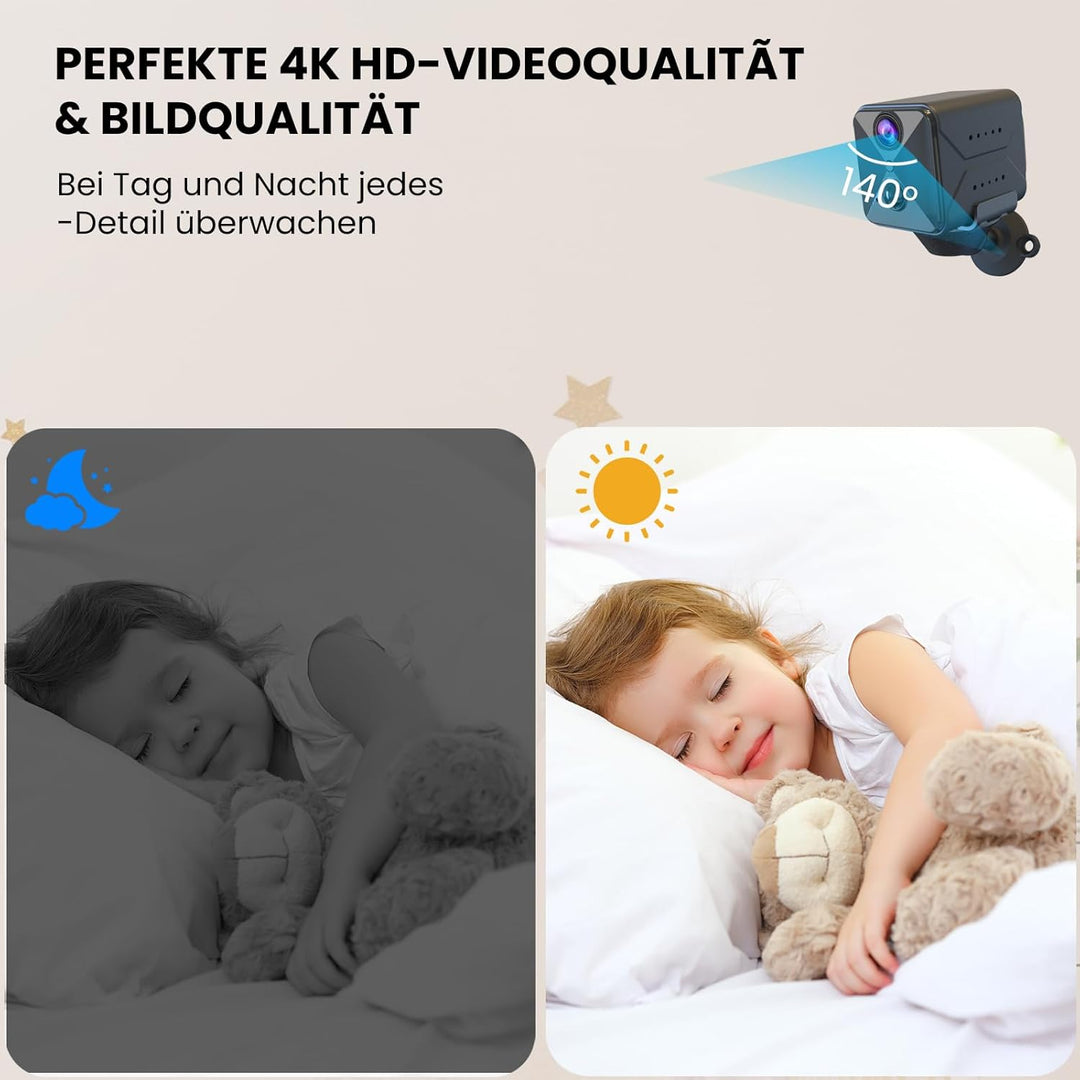 javiscam Mini Kamera, Full HD Überwachungskamera, Kamera Überwachung Innen, Mini Kamera Live Übertra
