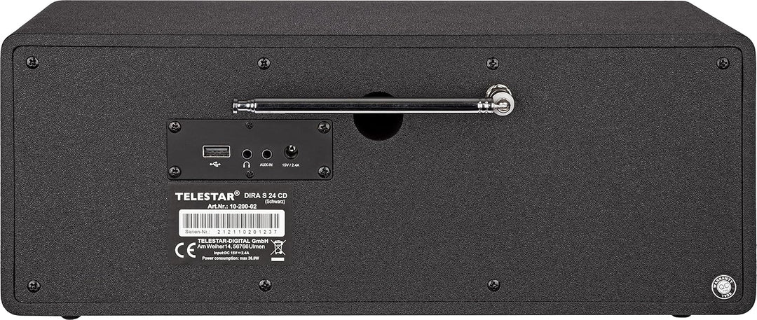 Telestar DIRA S 24 CD - DAB+ Digitalradio mit CD-Player (Stereo Radio, UKW/DAB/DAB+, CD Player, Blue