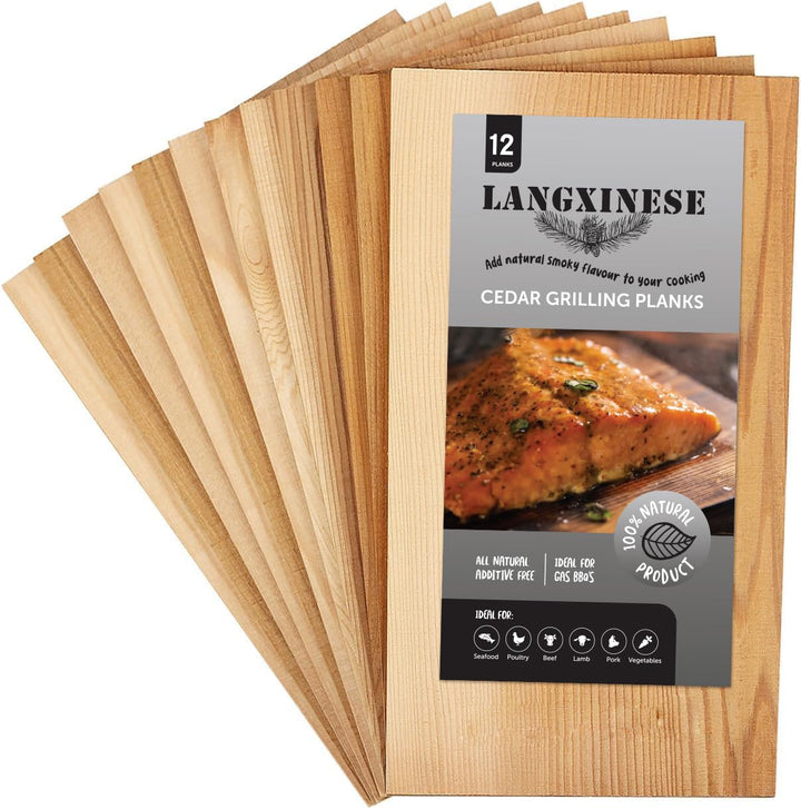 Grössere Zedernbretter zum Grillen von Lachs, 27,9 x 14,6 cm, besseres Räuchern, fügen Sie Lachs, Ge