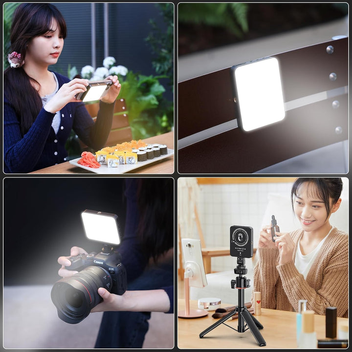 VRIG FD-128 Selfie Licht Handy, 128LED wiederaufladbare kalte Boot Clip1/4 Schraubenlöcher, 3000K–65