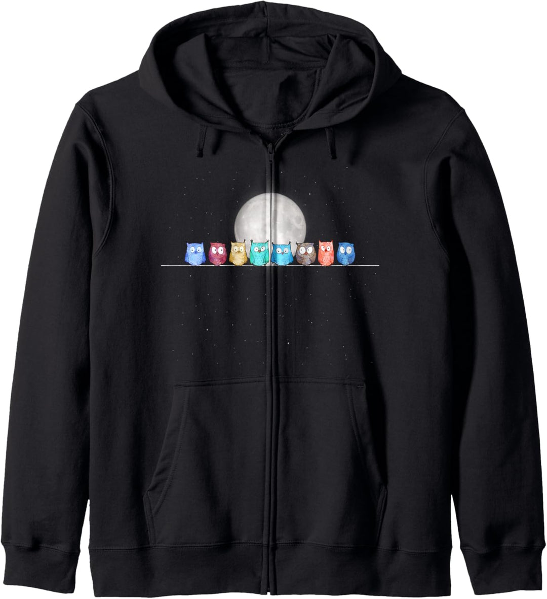 Starry Night Owls Kapuzenjacke