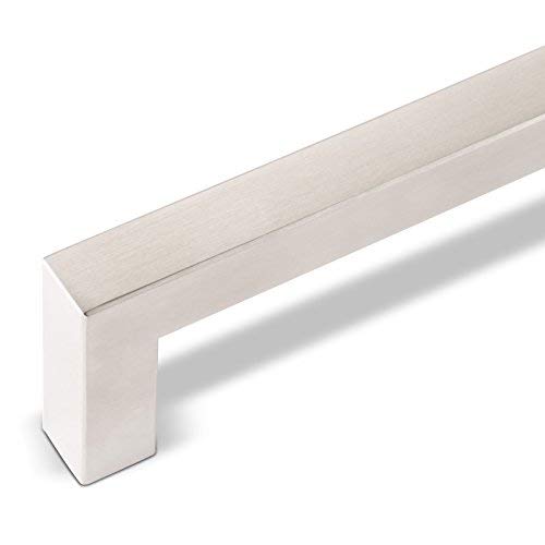 SOTECH 10 Stück Möbelgriffe E3 echt Edelstahl BA 320 mm (Profil 15 x 15 mm) Schrankgriffe Relinggrif