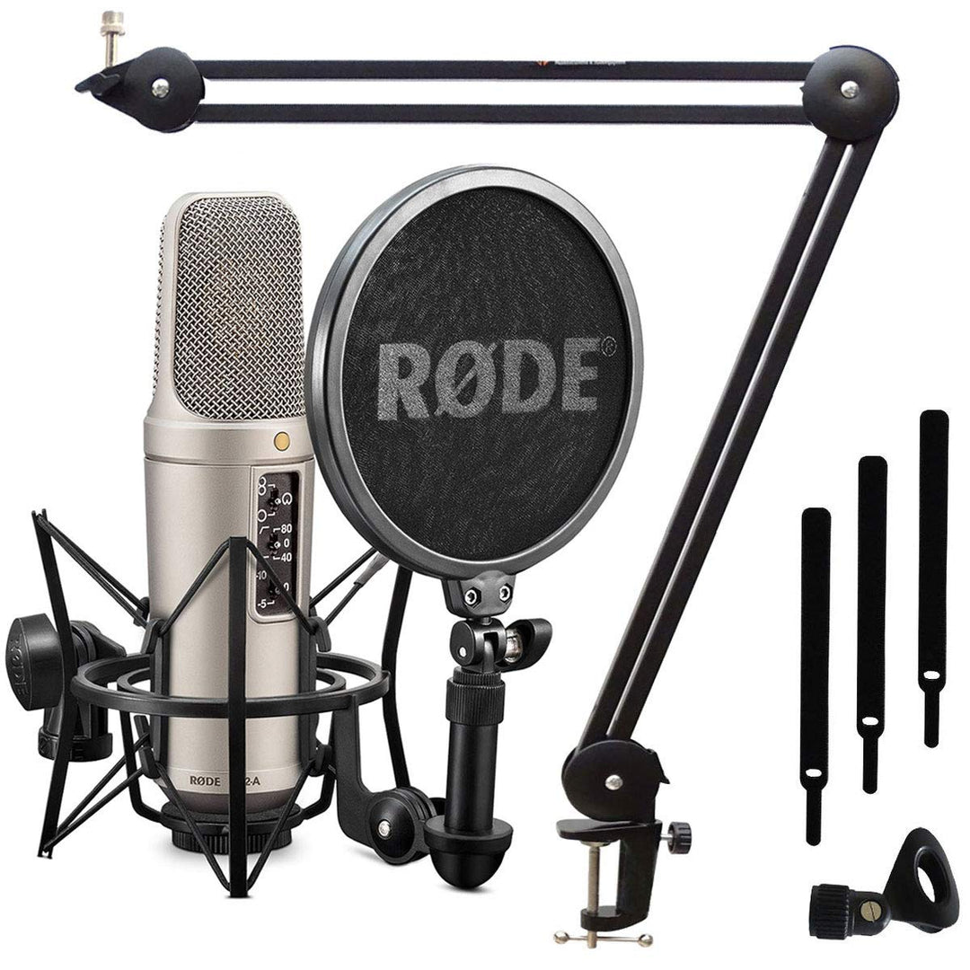 Rode NT2-A Kondensator Mikrofon Set + keepdrum MS138 Tisch-Stativ Mikrofonarm