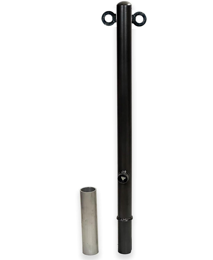 ES-Team UVAP80 Absperrpfosten Ø60mm x 1200 mm Stahl verzinkt, Herausnehmbar DIN 3223 Dreikant und ex